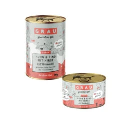 Grau Puppy/Junior Hundefutter - Huhn, Rind & Hirse