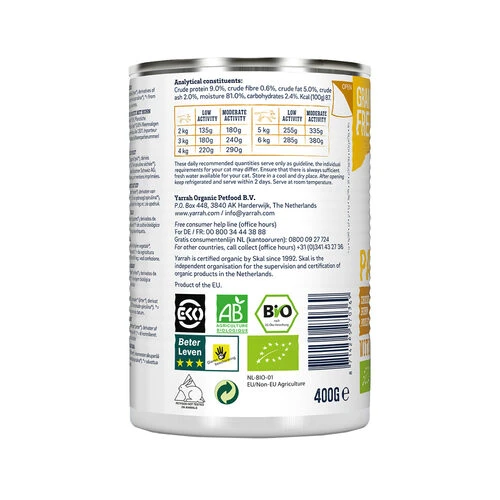 Yarrah - Katzenfutter Paté Huhn Mit Spirulina Und Meeresalgen Bio 6 Yarrah - Katzenfutter Paté Huhn Mit Spirulina Und Meeresalgen Bio – Bild 4